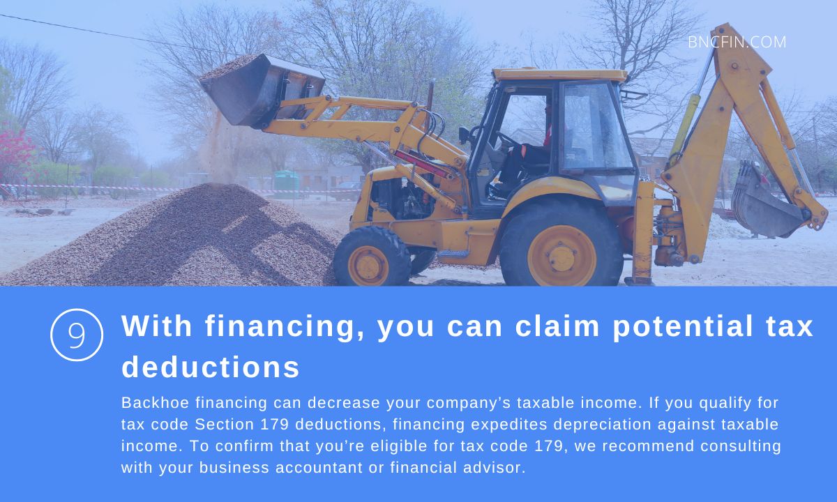 9. With financing, you can claim potential tax