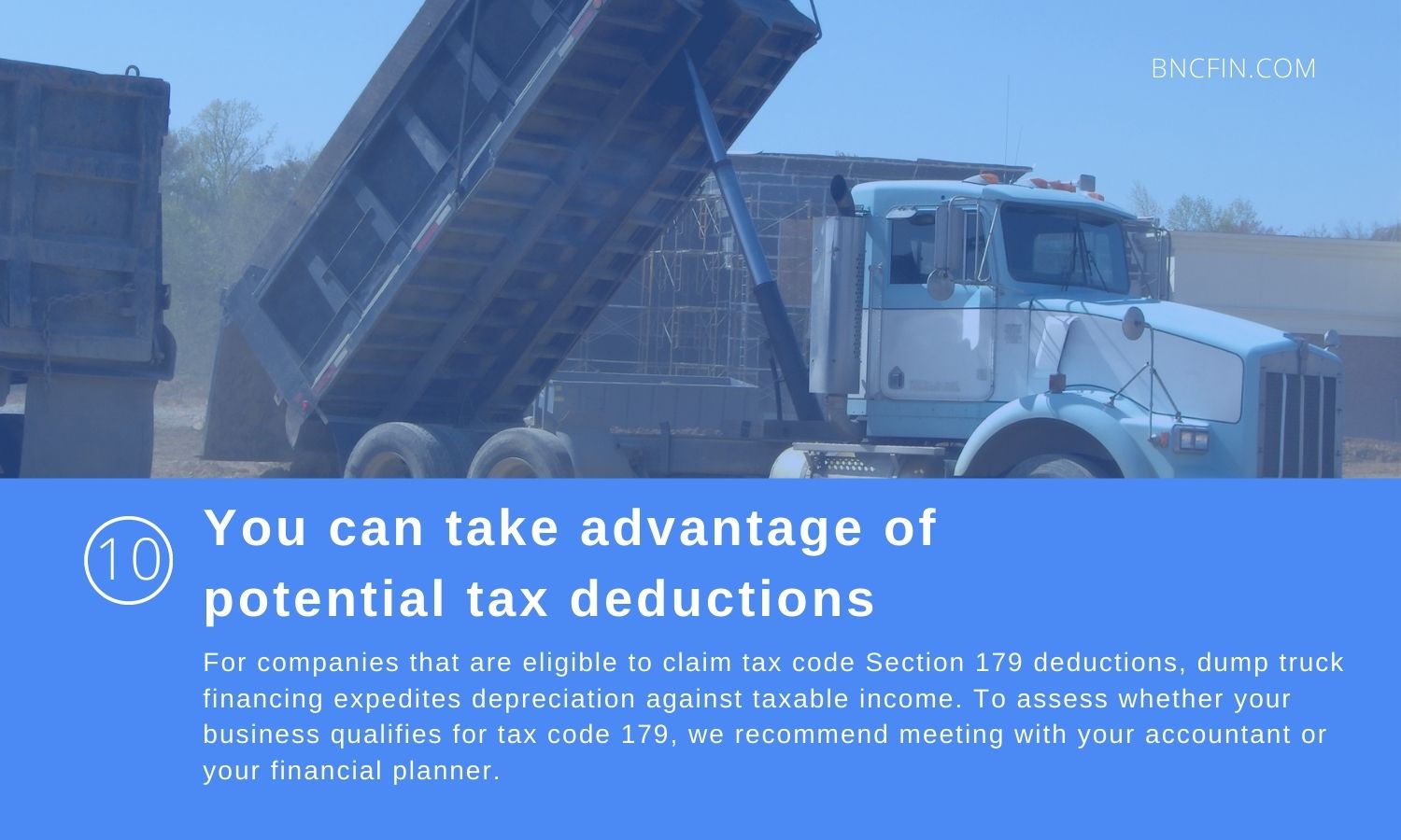 Dump Truck tax deductions