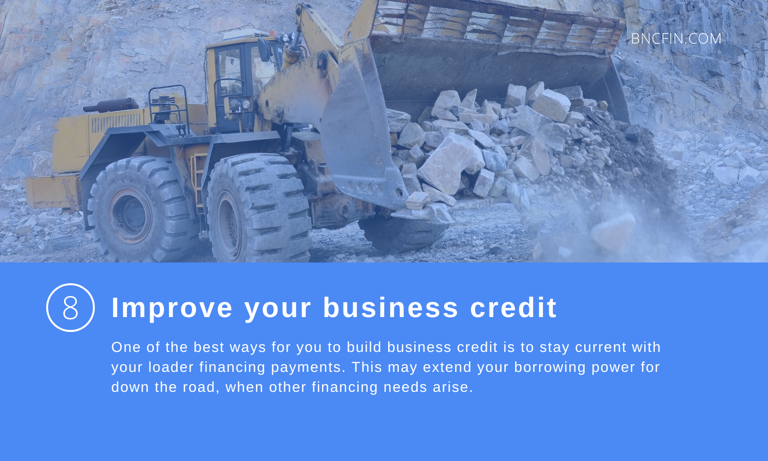 Improve your business credit.