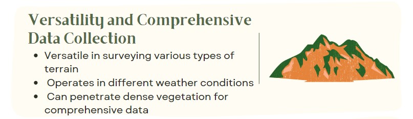 How drone Lidar has versatility and comprehensive data collection in comparison to traditional survey methods. 
