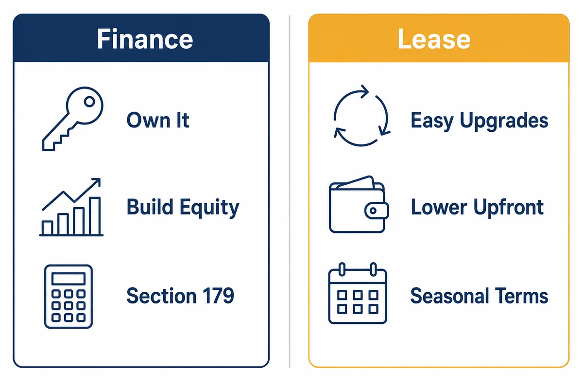 Construction equipment financing vs leasing comparison