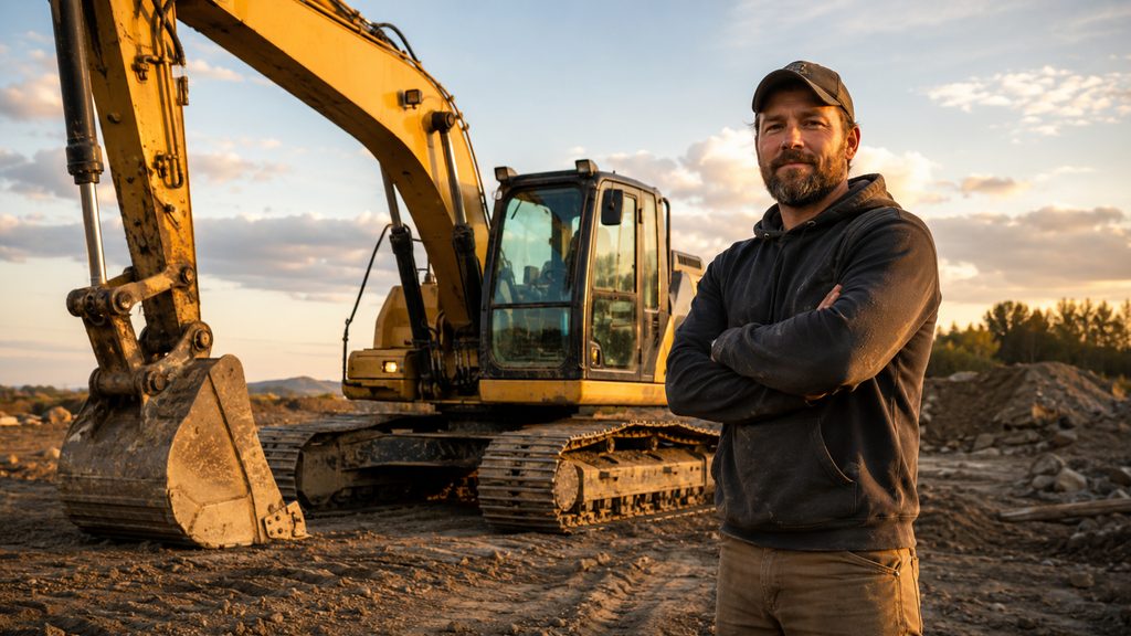 Contractor with financed excavator kept for long-term use