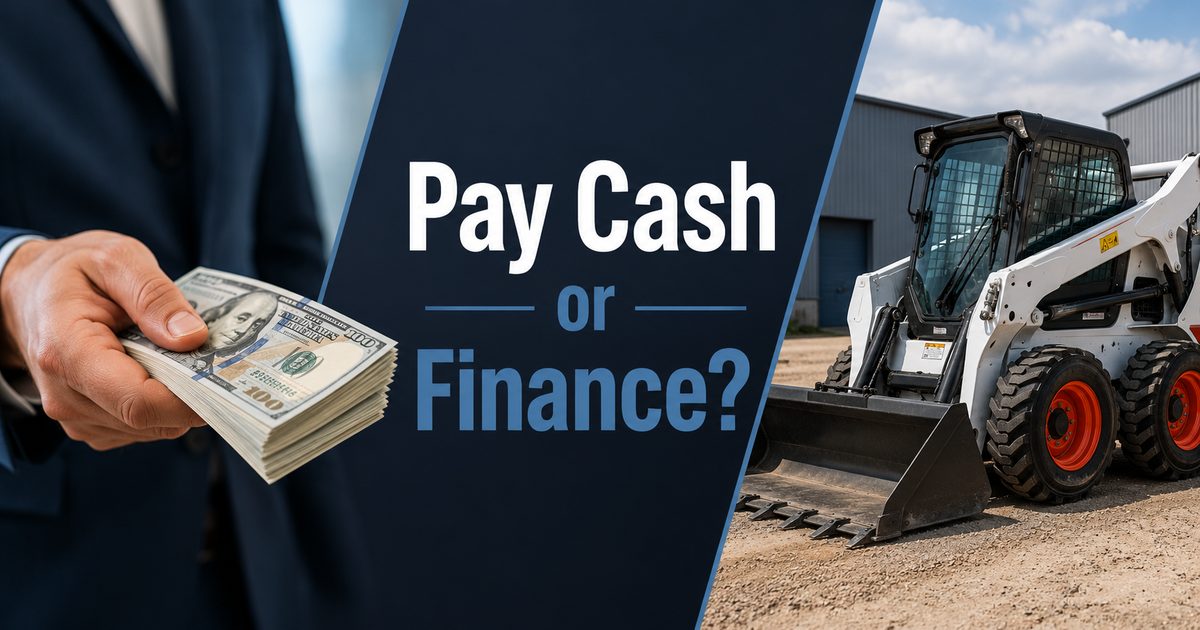 Business owner deciding between paying cash or financing equipment