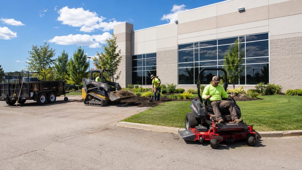 Revenue-producing equipment at work on a job site