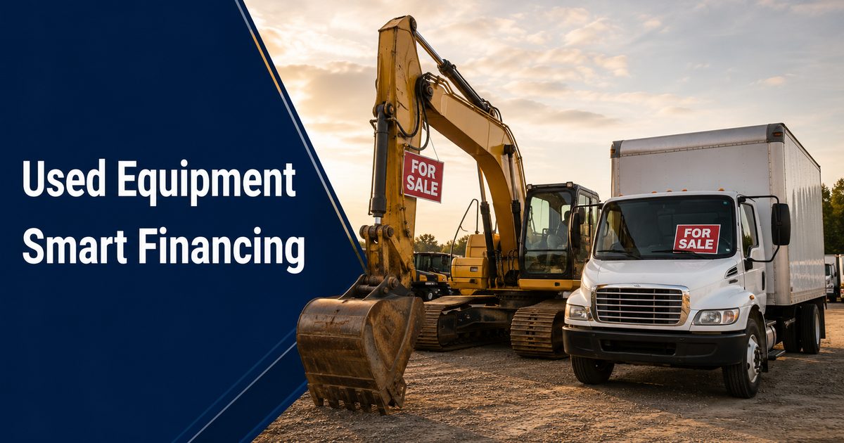 Used equipment financing for business owners buying pre-owned machinery